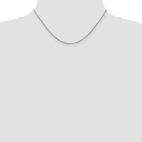 14k White Gold 1mm Box Chain - Seattle Gold Grillz