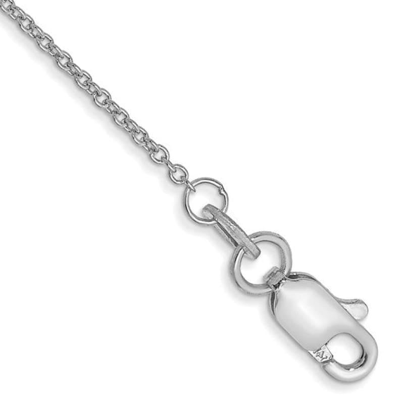 14k White Gold 1mm Cable Bracelet - Seattle Gold Grillz
