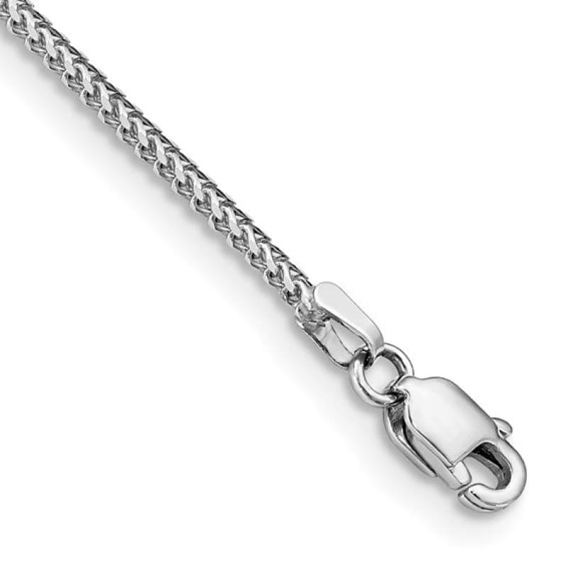 14k White Gold 1mm Franco Bracelet - Seattle Gold Grillz