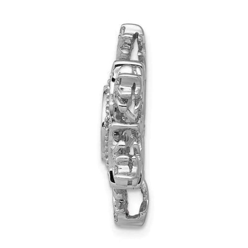 14k White Gold 3-8ct Vibrant Diamond Snowflake Pendant - Seattle Gold Grillz