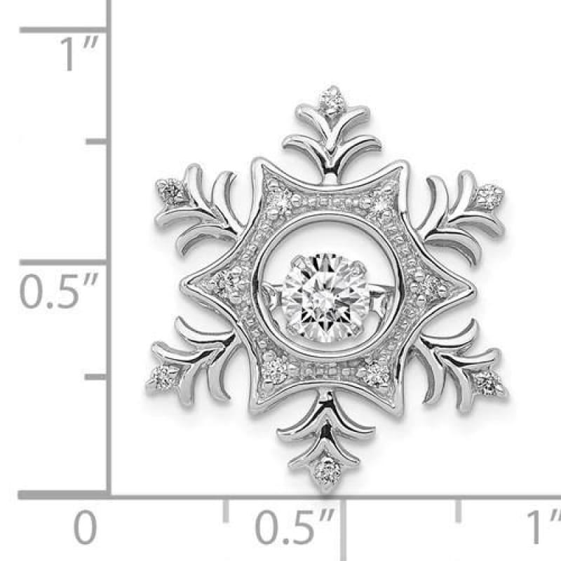 14k White Gold 3-8ct Vibrant Diamond Snowflake Pendant - Seattle Gold Grillz