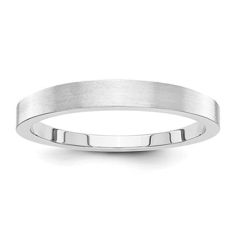 14k White Gold 3mm Tapered Satin Band - Seattle Gold Grillz