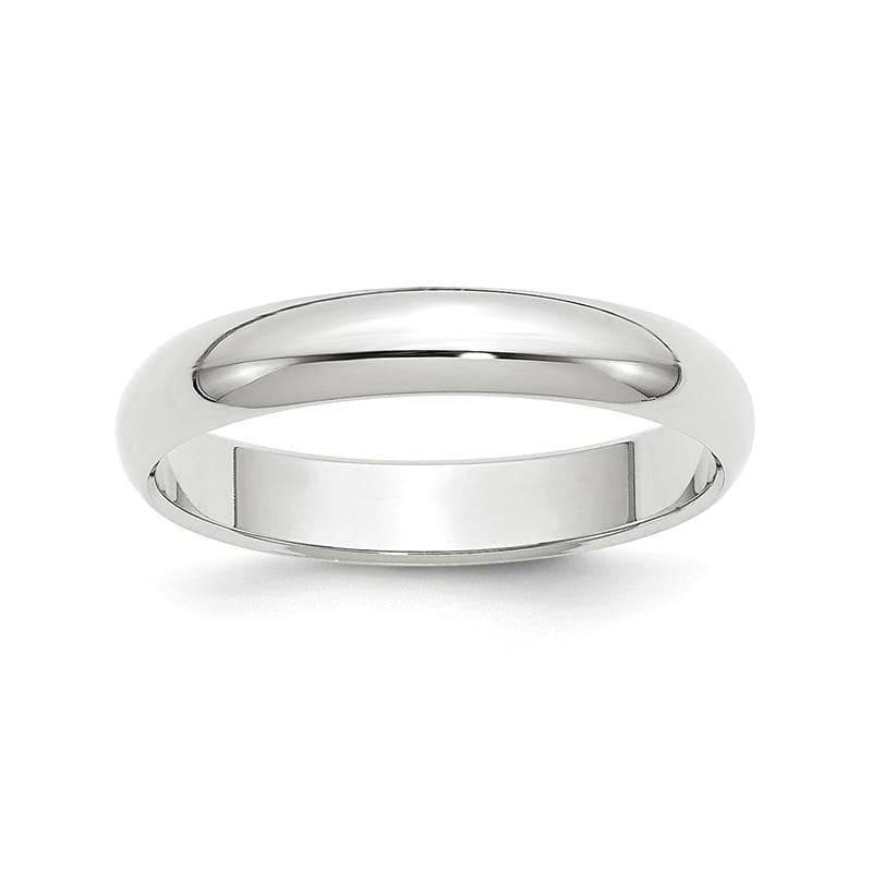 14k White Gold 4mm Half-Round Band - Seattle Gold Grillz