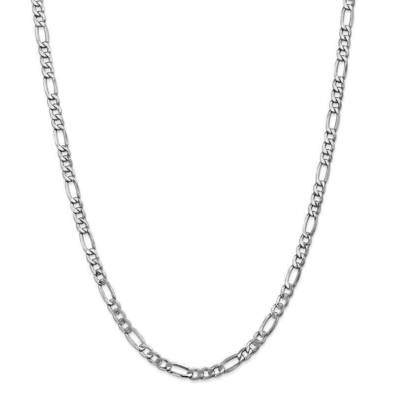 14k White Gold 5.75mm Semi-Solid Figaro Chain - Seattle Gold Grillz
