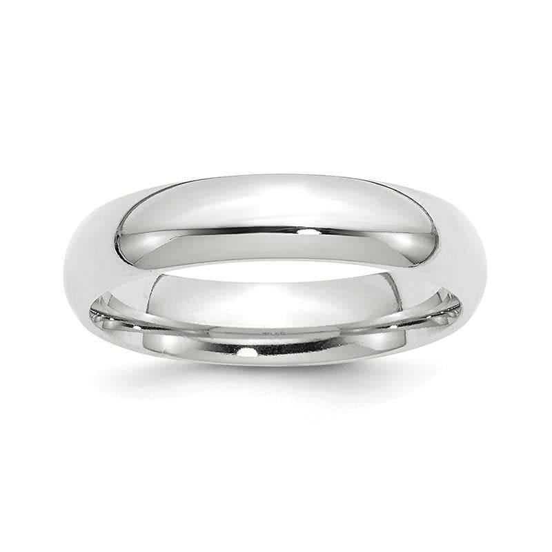 14k White Gold 5mm Comfort-Fit Band - Seattle Gold Grillz