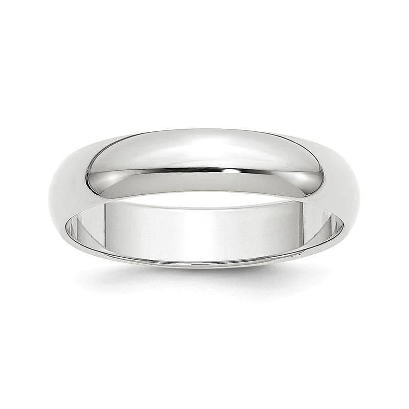 14k White Gold 5mm Half-Round Band - Seattle Gold Grillz