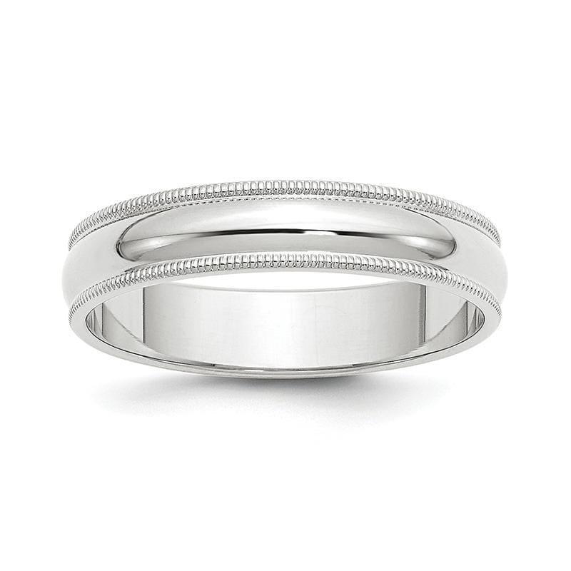 14k White Gold 5mm Milgrain Band - Seattle Gold Grillz