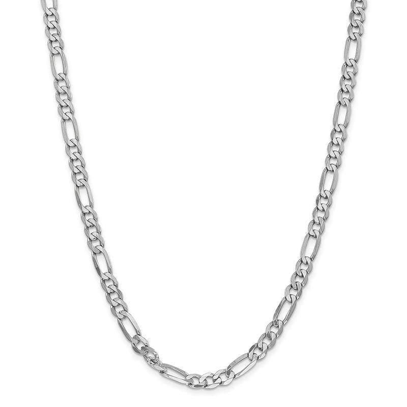 14k White Gold 6.0mm Figaro Chain - Seattle Gold Grillz
