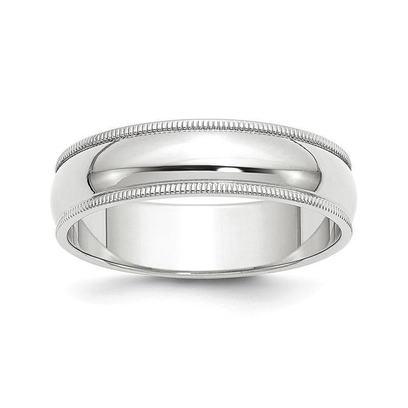 14k White Gold 6mm Milgrain Band - Seattle Gold Grillz