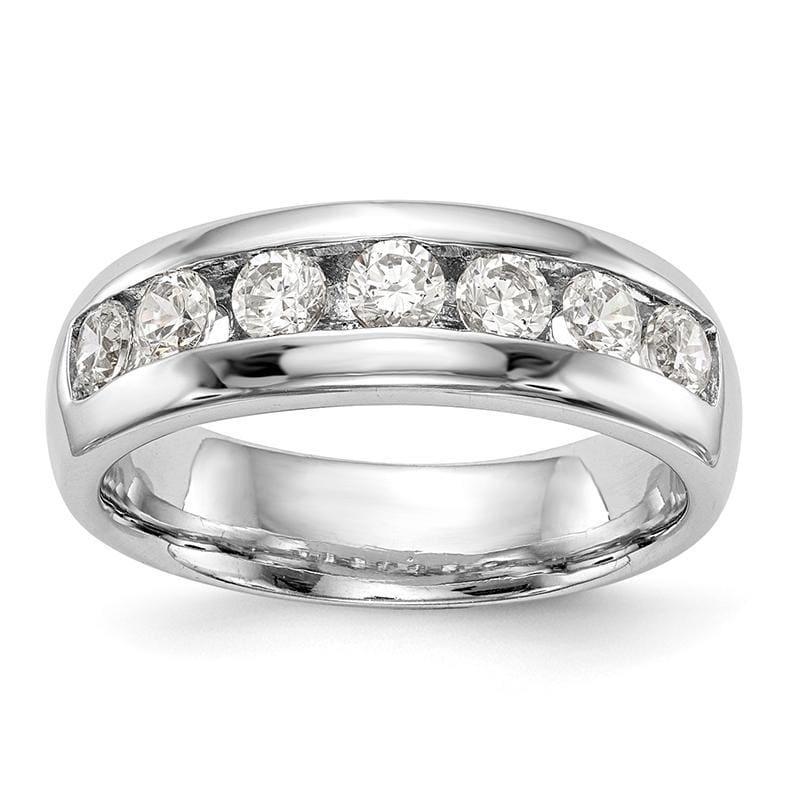 14K White Gold 7-Stone Channel Band - Diamonds: A - Seattle Gold Grillz