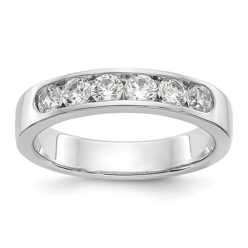 14K White Gold 7-Stone Diamond Band - Seattle Gold Grillz