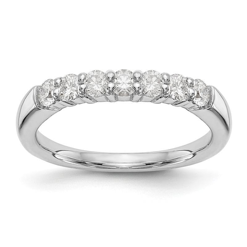 14K White Gold 7-Stone Diamond Band - Seattle Gold Grillz