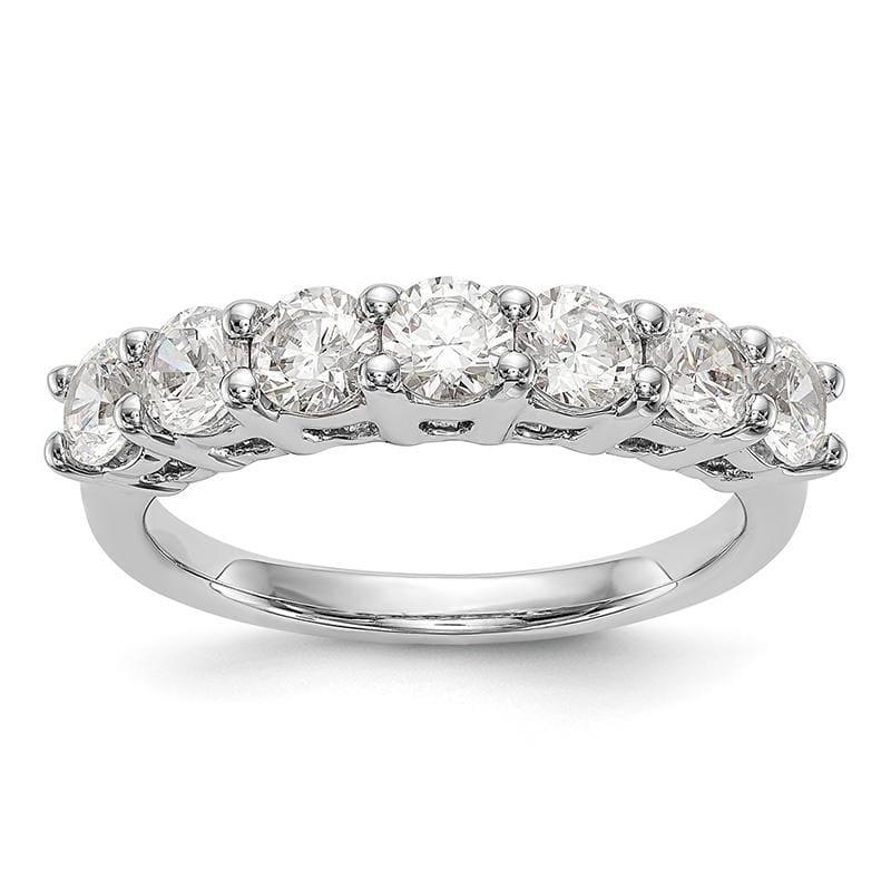 14K White Gold 7-Stone Diamond Band - Seattle Gold Grillz