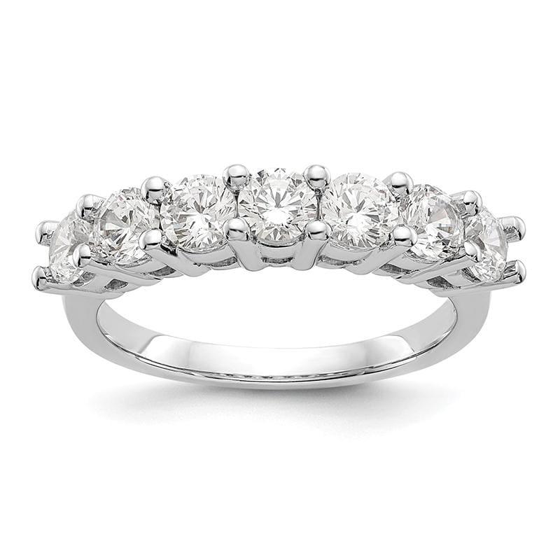 14K White Gold 7-Stone Diamond Band - Seattle Gold Grillz