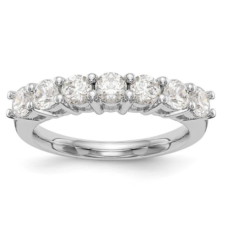 14K White Gold 7-Stone Diamond Band - Seattle Gold Grillz