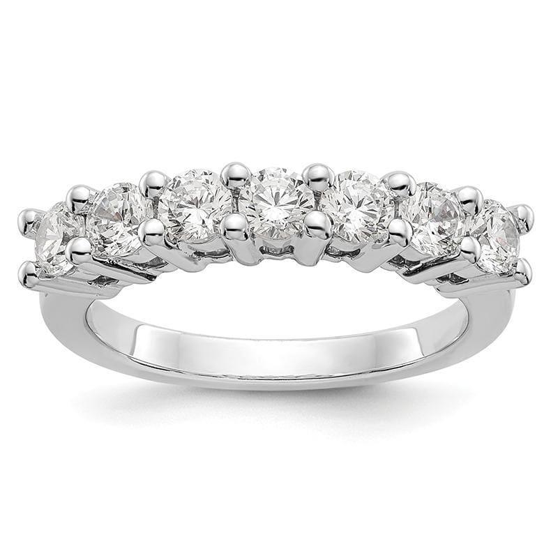 14K White Gold 7-Stone Diamond Band - Seattle Gold Grillz