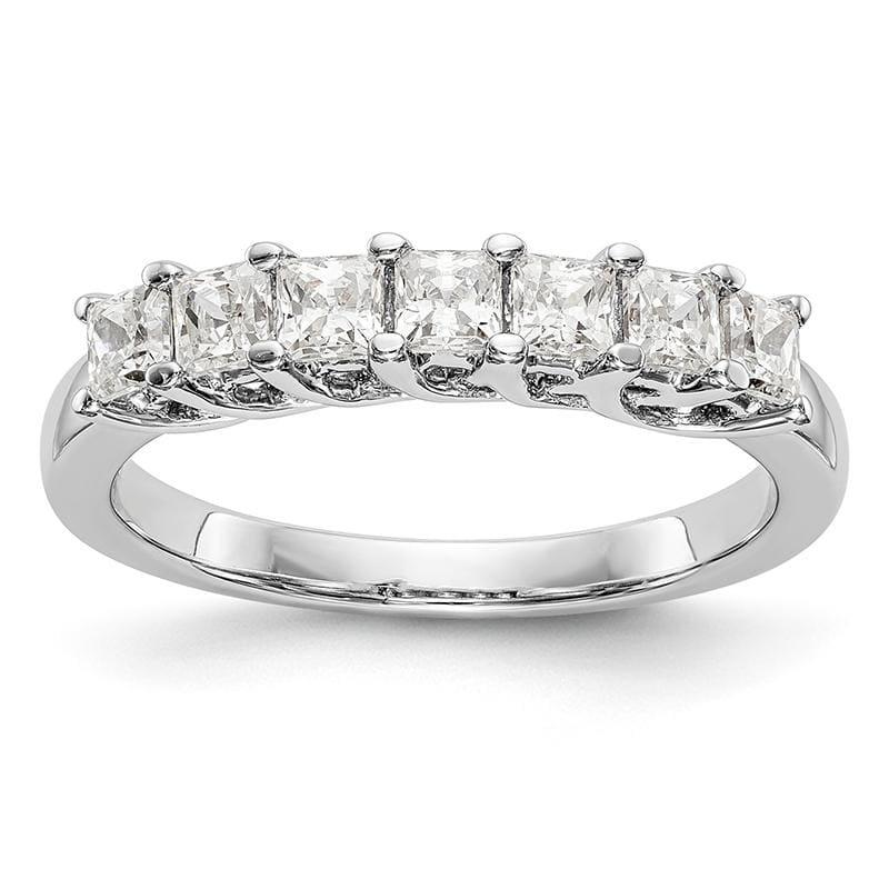 14K White Gold 7-Stone Diamond Band - Seattle Gold Grillz