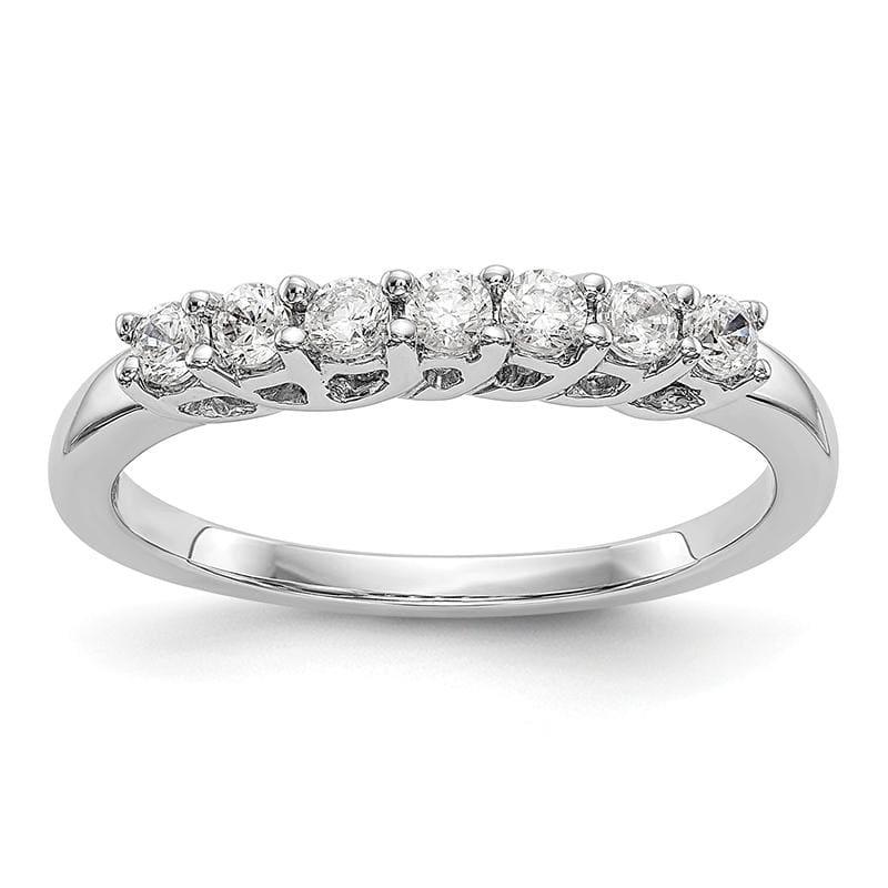 14K White Gold 7-Stone Diamond Band - Seattle Gold Grillz