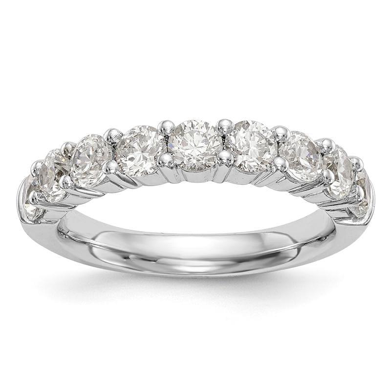 14K White Gold 9-Stone Diamond Band - Seattle Gold Grillz