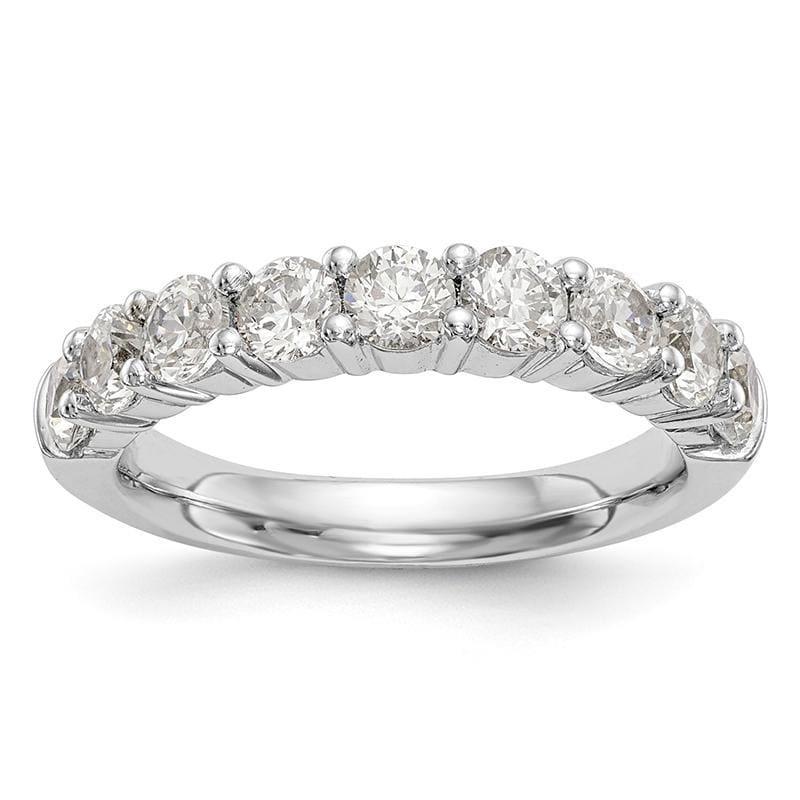 14K White Gold 9-Stone Diamond Band Mounting - Seattle Gold Grillz