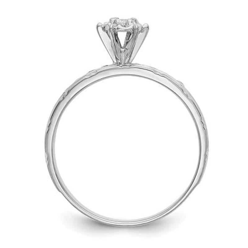 14k White Gold AA Quality Trio Engagement Ring - Seattle Gold Grillz