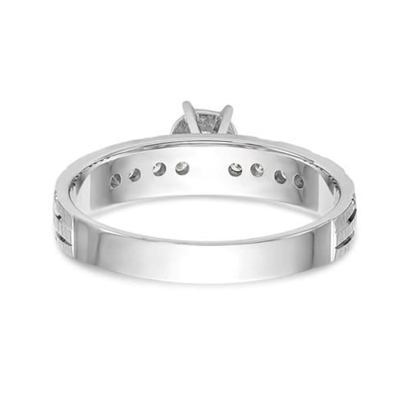 14k White Gold AA Quality Trio Engagement Ring - Seattle Gold Grillz