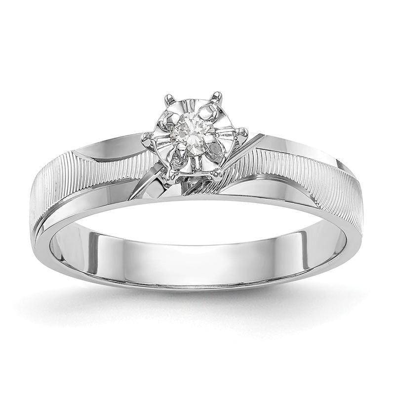 14k White Gold AA Quality Trio Engagement Ring - Seattle Gold Grillz