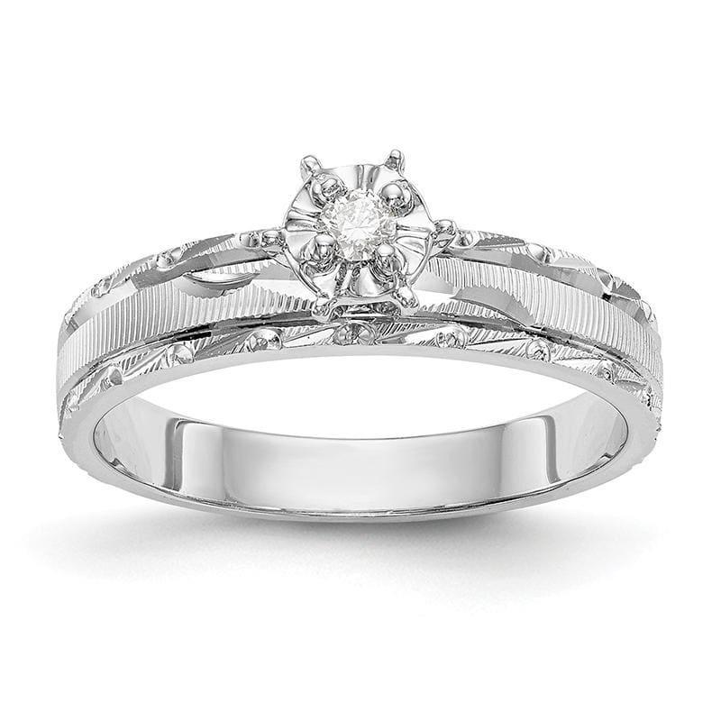 14k White Gold AA Quality Trio Engagement Ring - Seattle Gold Grillz