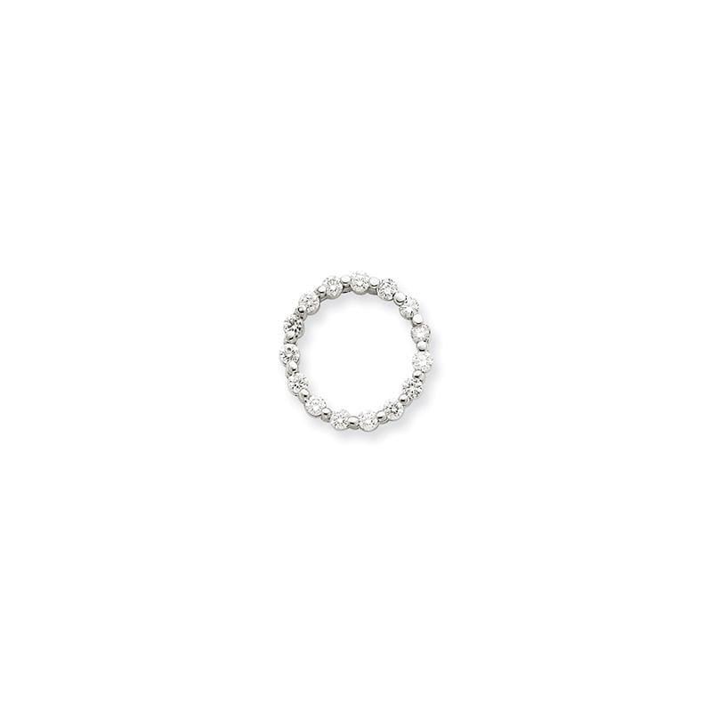 14k White Gold AAA Diamond Pendant - Seattle Gold Grillz