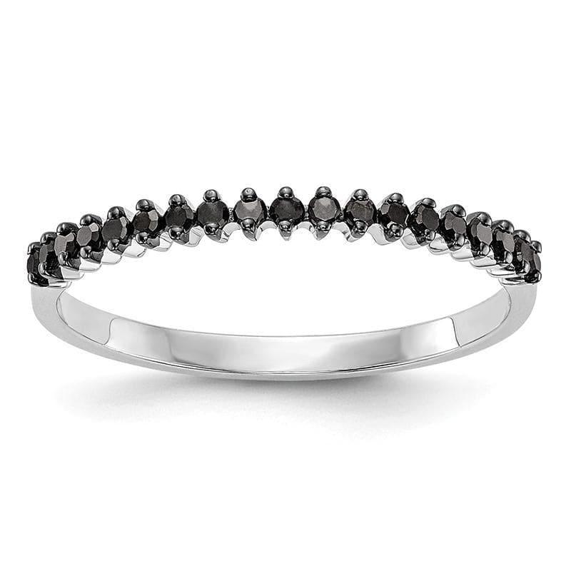 14K White Gold Black Band Mounting - Seattle Gold Grillz