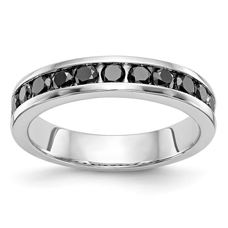 14K White Gold Black Band Mounting - Seattle Gold Grillz