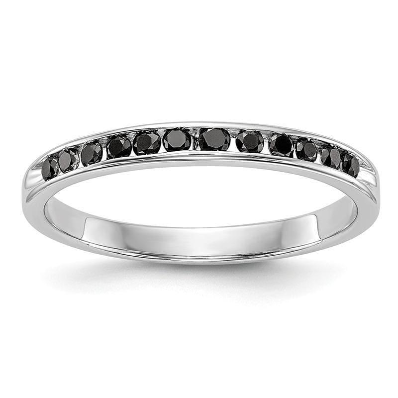 14K White Gold Black Band Mounting - Seattle Gold Grillz