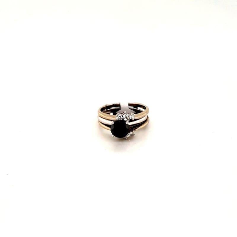 14k White Gold Black Diamond Ring - Seattle Gold Grillz