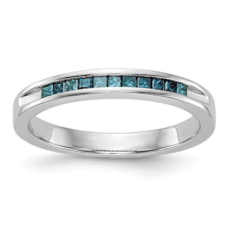 14k White Gold Blue Band Mounting - Seattle Gold Grillz