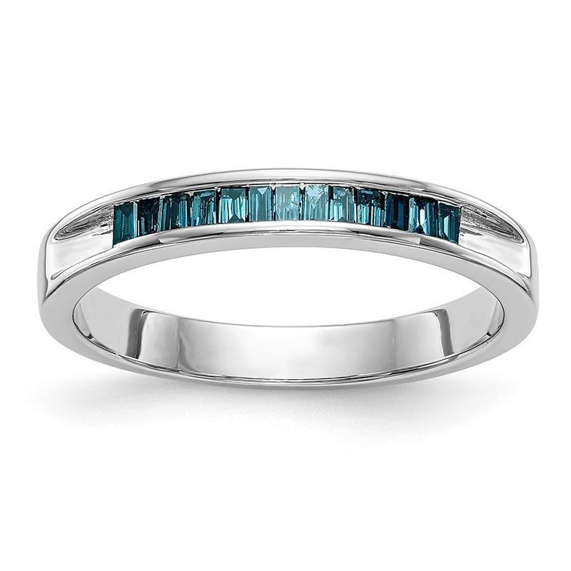 14k White Gold Blue Band Mounting - Seattle Gold Grillz