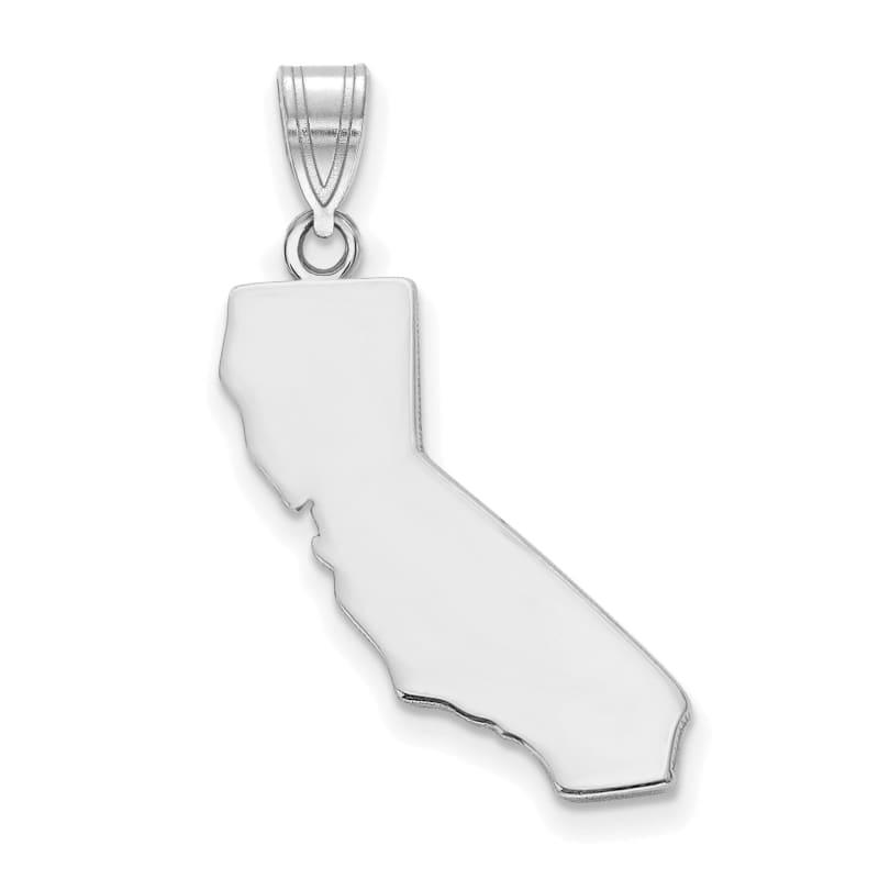 14k White Gold CA State Pendant Bail Only - Seattle Gold Grillz
