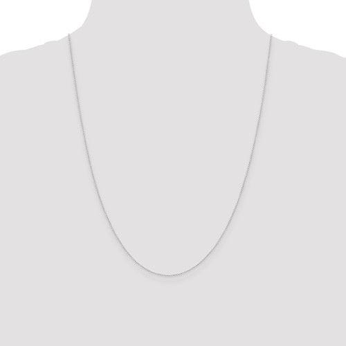 14k White Gold Carded Curb Chain - Seattle Gold Grillz