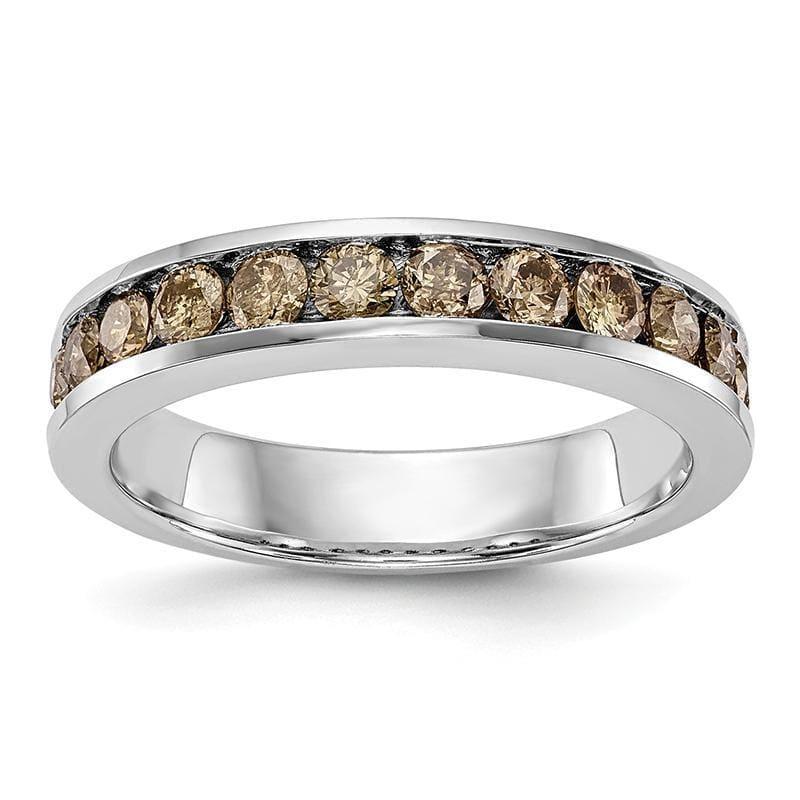 14k White Gold Champagne Diamond Band - Seattle Gold Grillz