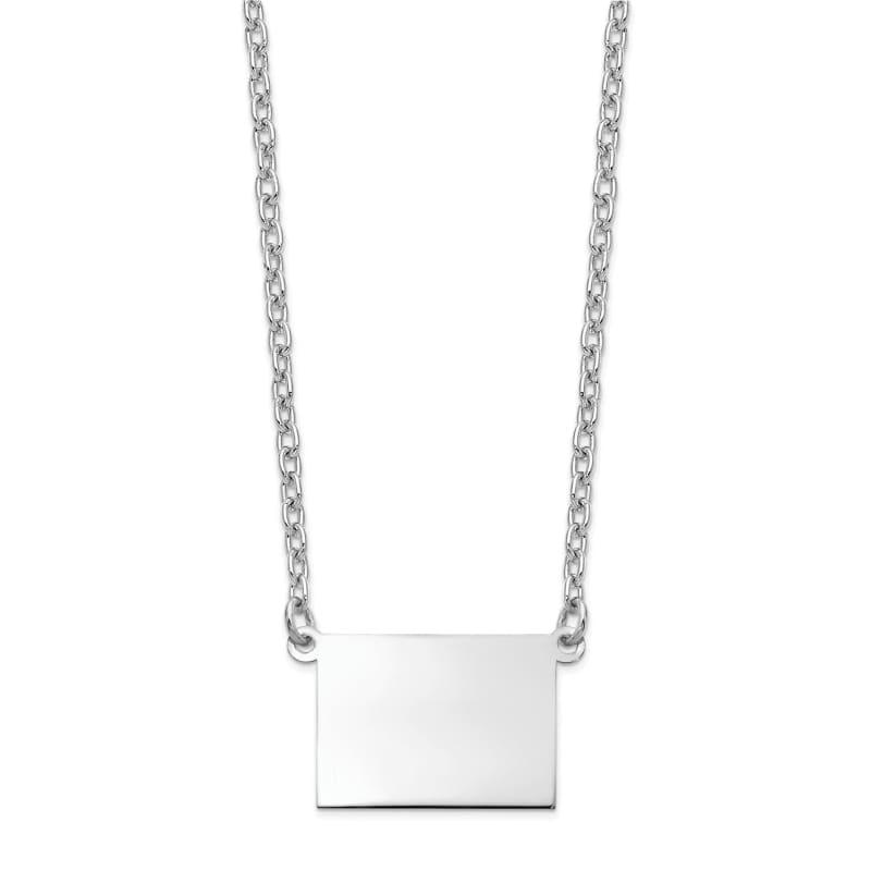 14k White Gold CO State Pendant with chain - Seattle Gold Grillz