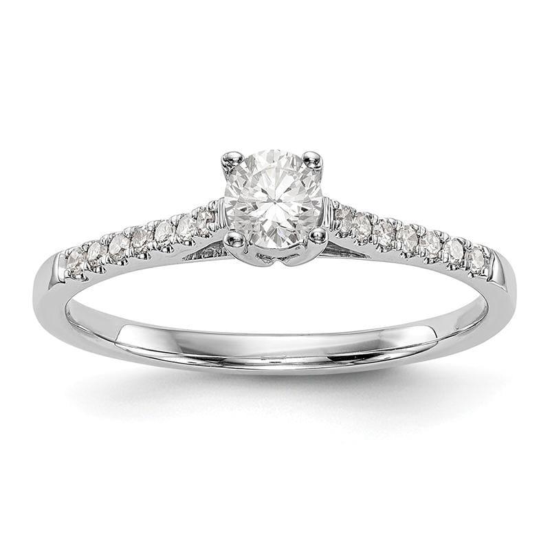 14K White Gold Complete Diamond Promise-Engagement Ring - Seattle Gold Grillz