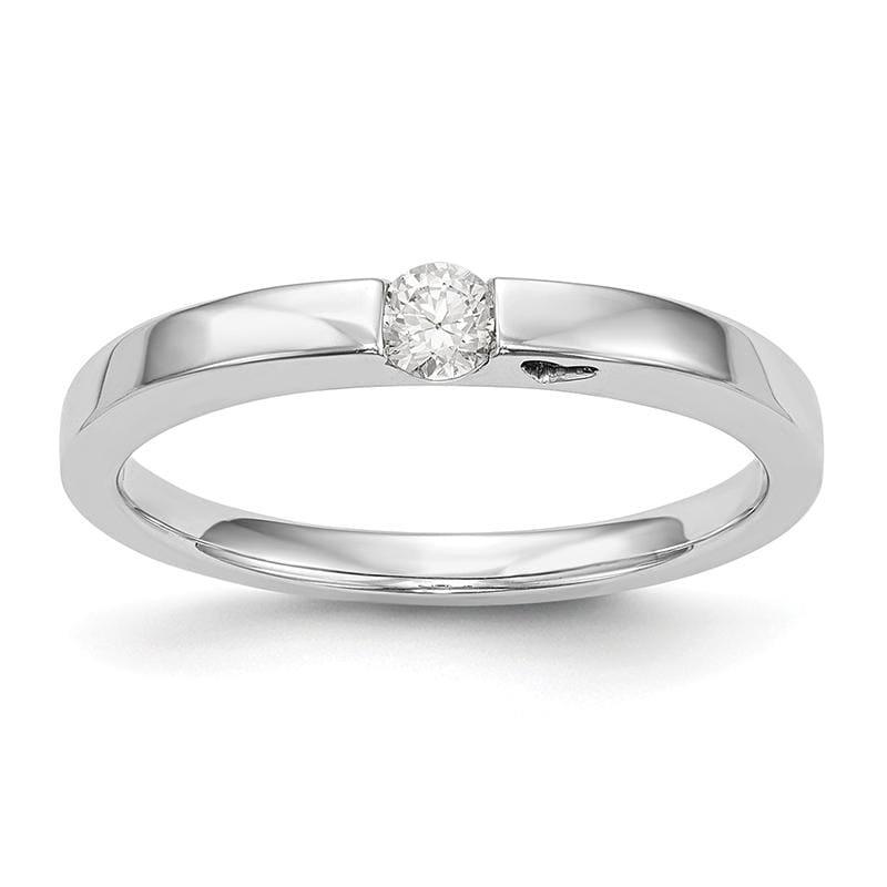 14K White Gold Complete Diamond Promise-Engagement Ring - Seattle Gold Grillz