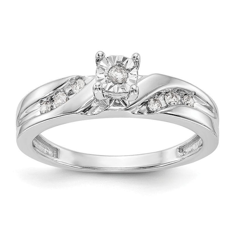 14K White Gold Complete Diamond Trio Engagement Ring - Seattle Gold Grillz