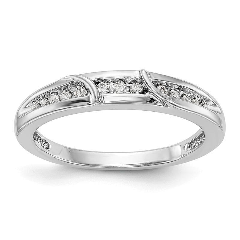 14K White Gold Complete Diamond Trio Ladies Wedding Band - Seattle Gold Grillz