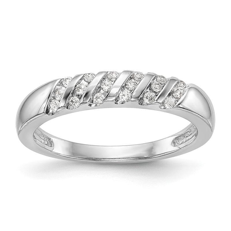 14K White Gold Complete Diamond Trio Ladies Wedding Band - Seattle Gold Grillz