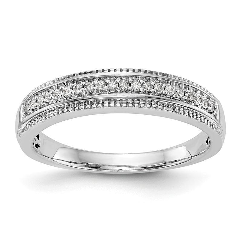 14K White Gold Complete Diamond Trio Ladies Wedding Band - Seattle Gold Grillz