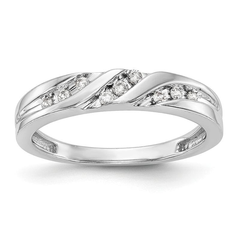 14K White Gold Complete Diamond Trio Ladies Wedding Band - Seattle Gold Grillz