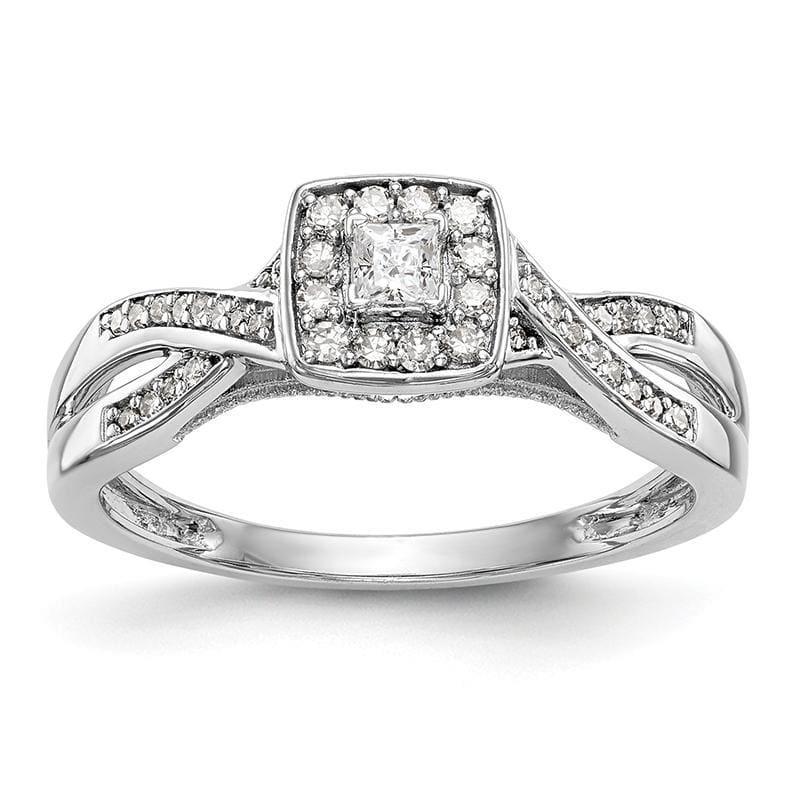 14K White Gold Complete Promise-Engagement Ring Mounting - Seattle Gold Grillz