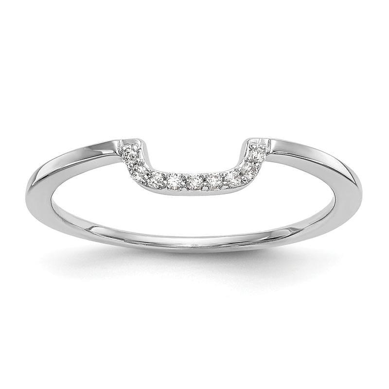 14k White Gold Contour Diamond Band - Seattle Gold Grillz