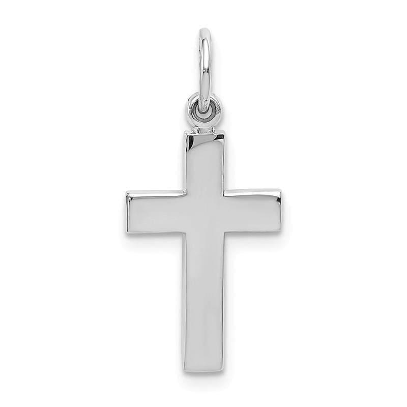 14k White Gold Cross Pendant - Seattle Gold Grillz