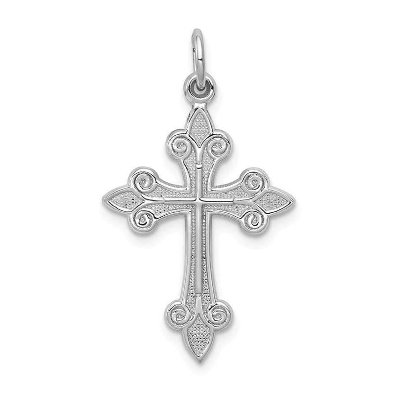 14k White Gold Cross Pendant - Seattle Gold Grillz